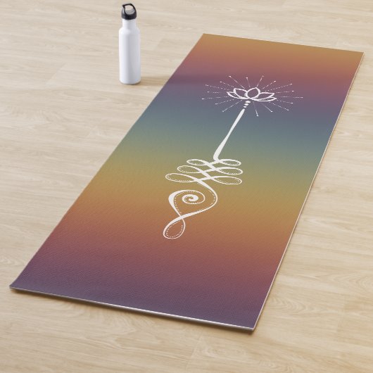 Tapis de Yoga Unalome Plain - Coucher de soleil ar (En situation)