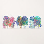 Tapis De Yoga Une forêt de fleurs (Devant (Horizontal))