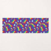 Tapis De Yoga Unicornes arc-en-ciel (Devant (Horizontal))