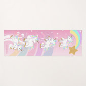Tapis De Yoga Unicornes magiques (Devant (Horizontal))