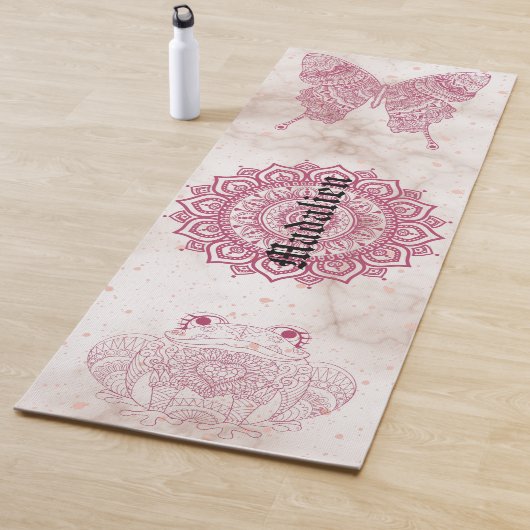 Tapis De Yoga Unique motif de méditation megical Mandala Monogra (En situation)