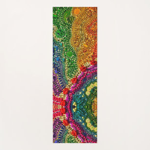 Tapis De Yoga Unique Rainbow Mardi Gras perle art YOGA MAT-