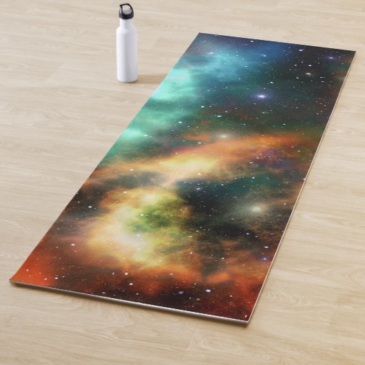 Tapis De Yoga Univers de nébuleuse coloré (En situation)