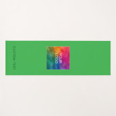 Tapis De Yoga Upload Company Logo Custom Text Monogram Template (Devant (Horizontal))