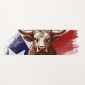Tapis De Yoga Vache longhorne du Texas (Devant (Horizontal))