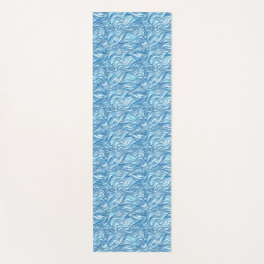 Tapis De Yoga Vagues bleues (Devant)