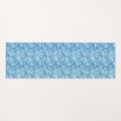 Tapis De Yoga Vagues bleues (Devant (Horizontal))