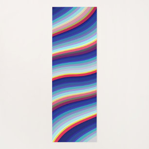 Tapis De Yoga Vagues bleues de couleur