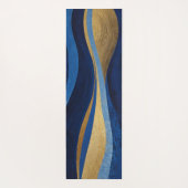 Tapis De Yoga Vagues bleues et or (Dos)