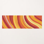 Tapis De Yoga Vagues de coucher de soleil (Devant (Horizontal))