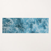 Tapis De Yoga Vagues de l'océan bleu (Devant (Horizontal))