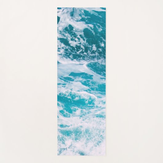 Tapis De Yoga Vagues de l'océan bleu (Devant)