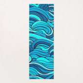 Tapis De Yoga Vagues d'eau bleu turquoise Abstraite | (Dos)