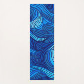 Tapis De Yoga Vagues d'eau bleu turquoise Abstraite | (Devant)