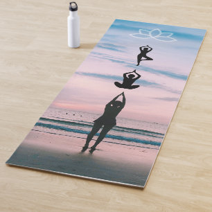 Tapis De Yoga Vagues océaniques sur la plage de Shore Morning Yo
