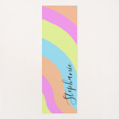 Tapis De Yoga Vagues Pastel Gradient (Devant)