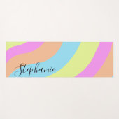 Tapis De Yoga Vagues Pastel Gradient (Devant (Horizontal))