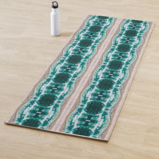 Tapis De Yoga Vagues se brisant sur un motif de plage de sable