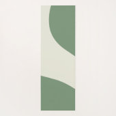 Tapis De Yoga Vagues simples en vert (Dos)