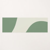 Tapis De Yoga Vagues simples en vert (Devant (Horizontal))