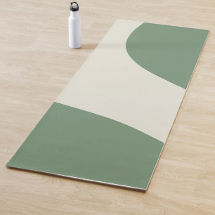 Tapis De Yoga Vagues simples en vert
