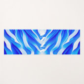 TAPIS DE YOGA VAGUES SUPER BLEUES (Devant (Horizontal))