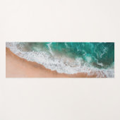 Tapis De Yoga Vagues sur la plage de sable (Devant (Horizontal))