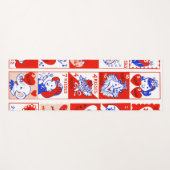 Tapis De Yoga Valentine Retro Love Hugs Motif (Devant (Horizontal))