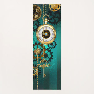 Tapis De Yoga Veille bijoux Steampunk sur un Arrière - plan vert