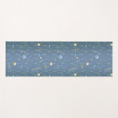 Tapis De Yoga Verdure Aquarelle Rustique Fleur fleurie botanique (Devant (Horizontal))