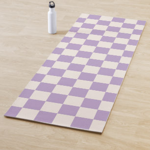 Tapis De Yoga Vérification du pourpre, Motif de tableau de contr