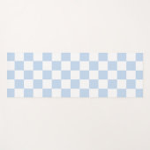 Tapis De Yoga Vérification Rétro Bleu Glacé (Devant (Horizontal))