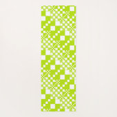 Tapis De Yoga Vérifié, Chèques - Vert et blanc de chaux (Dos)