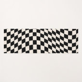 Tapis De Yoga Vérifier le tableau de bord du Motif noir et blanc (Devant (Horizontal))