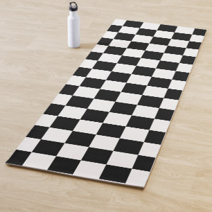 Tapis De Yoga Vérifier noir blanc À damiers Motif tableau de bor
