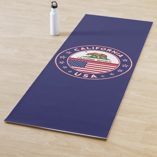 tapis de yoga (version bleue) (En situation)