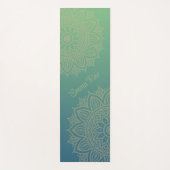 Tapis De Yoga Vert bleu Mandala dégradé (Devant)