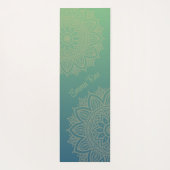 Tapis De Yoga Vert bleu Mandala dégradé (Dos)