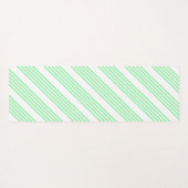 Tapis De Yoga Vert et blanc cinq bandes motif (Dos (Horizontal))