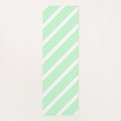 Tapis De Yoga Vert et blanc cinq bandes motif (Dos)
