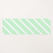 Tapis De Yoga Vert et blanc cinq bandes motif (Devant (Horizontal))