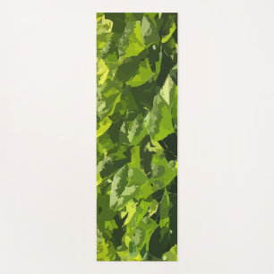 Tapis De Yoga Vert été nature moderne feuillage abstrait
