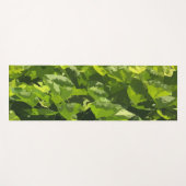 Tapis De Yoga Vert été nature moderne feuillage abstrait (Devant (Horizontal))
