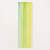 Tapis De Yoga Vert jaune Pastel bleu gai (Devant)