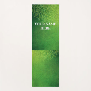 Tapis De Yoga Vert naturel Mandala Floral