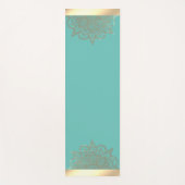 Tapis De Yoga Vert océan avec mandala (Devant)