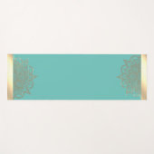Tapis De Yoga Vert océan avec mandala (Devant (Horizontal))