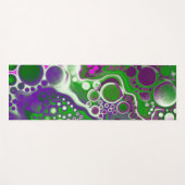 Tapis De Yoga Vert, violet et Marbre blanc Fluide Art (Devant (Horizontal))