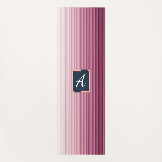Tapis de Yoga Vertical à Gradient Rose Monogramme (Devant)