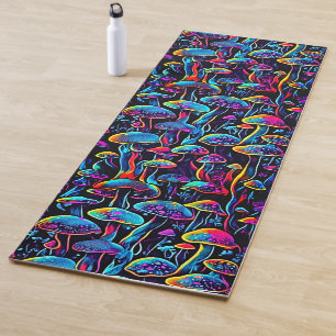 Tapis De Yoga Vibes de champignon de néon - Groove bioluminescen